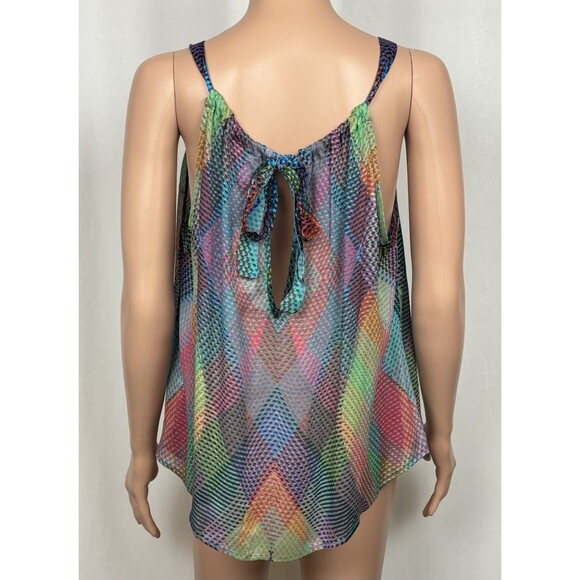 Anthropologie Conditions Apply Size Small Prismatic Geometric Sleeveless Blouse - Picture 3 of 11